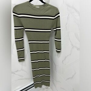 Striped long sleeve maxi dress. Never worn!! Size xs